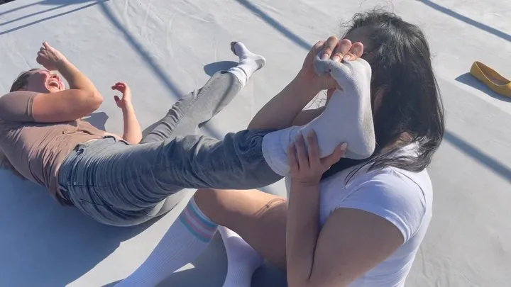 Butt Wrestling Inc - Socked Toe Wiggling Match
