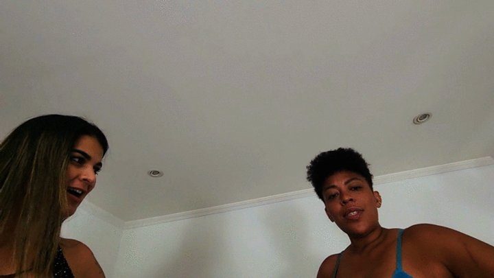 Evil Brazilian Girls - Double Face sitting interracial, part 1, by Rainha Nicole, Queen Black and Satina, (cam by Manu) FULL HD