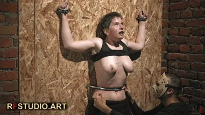 Rf Studio Production - Volchenok - Standing X Pose Restraint with Metal Clamps and Upper Body Tickling (FULL HD MP4)