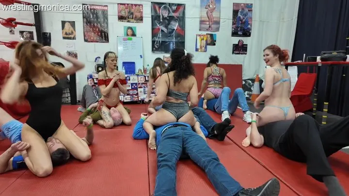 The Wrestling And Domination Room - Mixed Wrestling Party Mar 24 Part 1
