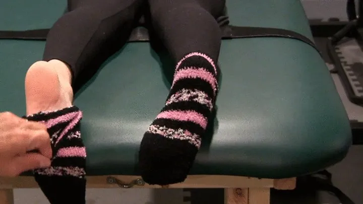 Tickled Pink - Fun with Nadias feet Lets tickle those SOCKS off!