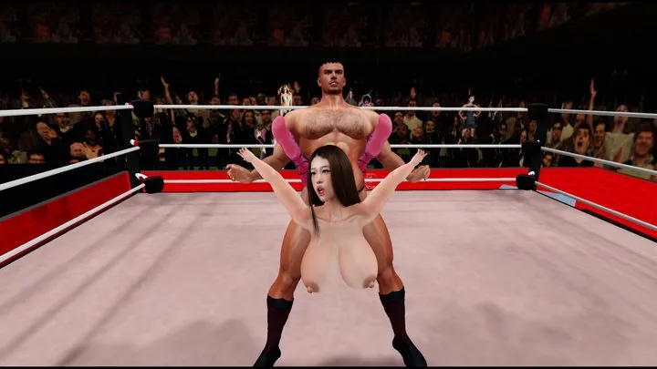 Nicolewrestles - Mixed wrestling: Jeremy takes on a big tit wrestler Minka LOW