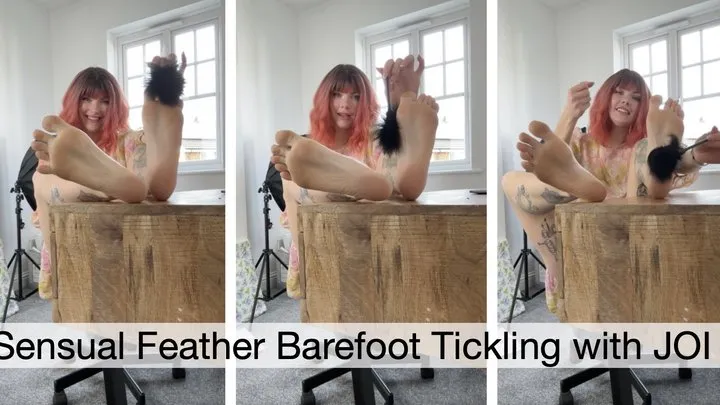 Yourhikerbabe - Sensual Feather Barefoot Tickling with JOI