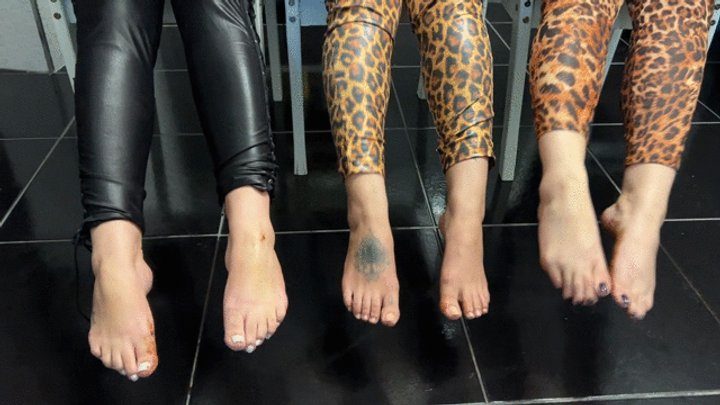 Maisa Pravo - Pig Slave licking dirt feet of 3 queens