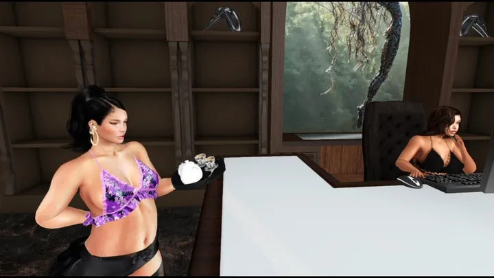 Nicolewrestles - Topless female pro wrestling: Venomous Nicole vs her maid LOW