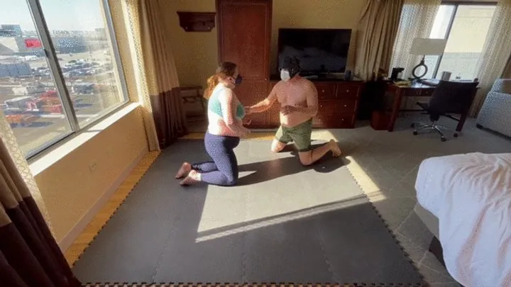 Carnal Combat - Hotel room wrestle session with Robert and Bettie Brickhouse