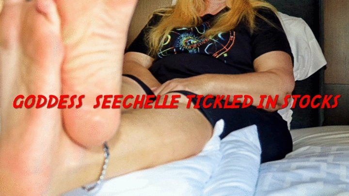 The Devils Footstool - Goddess SeeChelle Tickled in Stocks