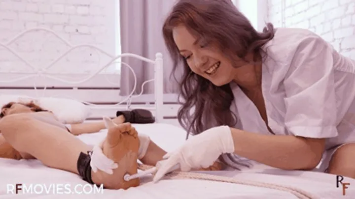 Rf Studio Production - Medical Tickling of Elmira in a Spread Eagle Position + Four-Hand Tickle (HD 720p MP4)