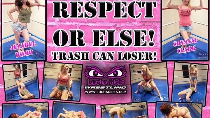 Lucha Girls ~ Female Pro Wrestling - 1306-Respect or Else - Trash Can Loser