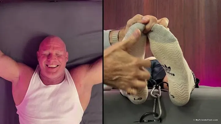 Male 4 Male Tickling  Foot Worship - Defiant Dev Tickled Pink