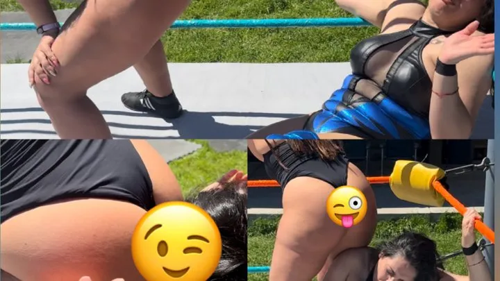 Nadia Sapphire - Wrestling jobber gets destroyed by ass and farts