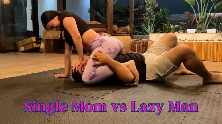 Kink Sports - Sexy Single Mom Teaches Lazy Single Man a Lesson - Competitive Wrestling
