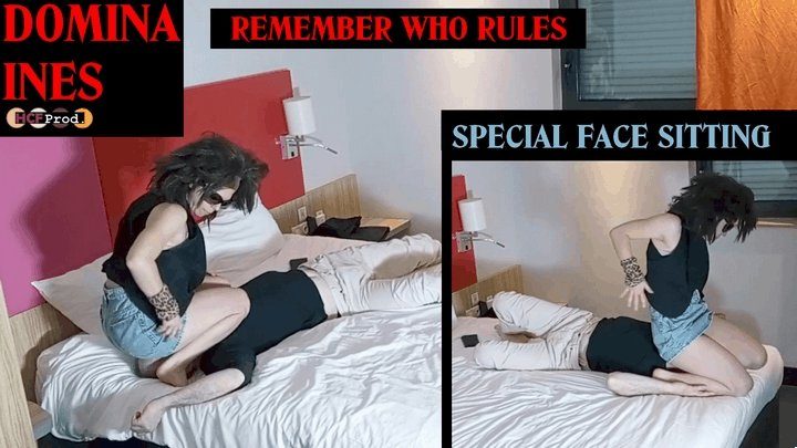 Squeeze N Smother - JEANS MINI SKIRT FACE SITTING PUNISHMENT by INES (HD)