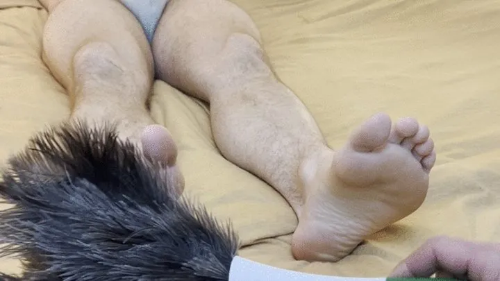 Miles Fallon Feet Fans - Miles Fallon Gets Tickled with a Feather Duster