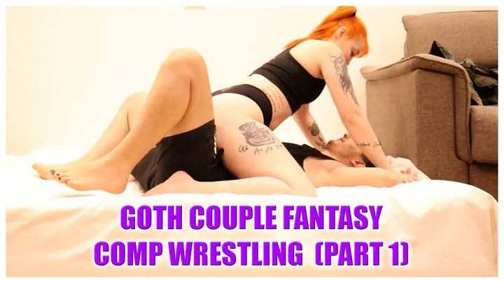 Fire Mixed Wrestling - Mel Fire vs Aster Black : goth couple semi competitive wrestling match