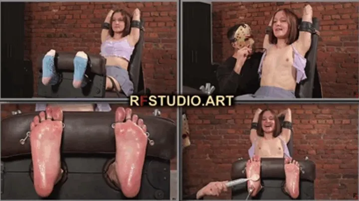 Rf Studio Production - Deborah - First Upper Body and Foot Tickling in Stocks (FULL HD MP4)