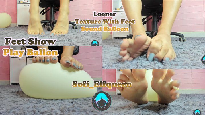 Tiago_davis - Texture with feet, playing with a balloon