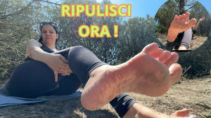Padrona Domination - RIPULISCI ORA PIEDI ALL'APERTO