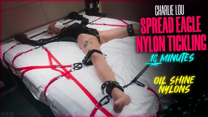 The Uk Ler - Spread Eagle Nylon Tickling with Bondage Mittens - Charlie Lou (Full HD 1080p, 50fps)