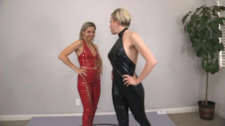 Fetishlands Fight Night - Blonde Babes in Leather Wrestling 4K