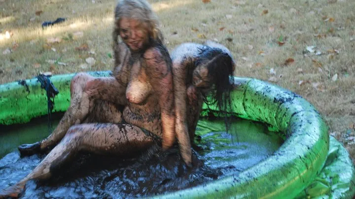 Blake Blaze - Samara Mae & Tracy Backyard Babes Mud Wrestling