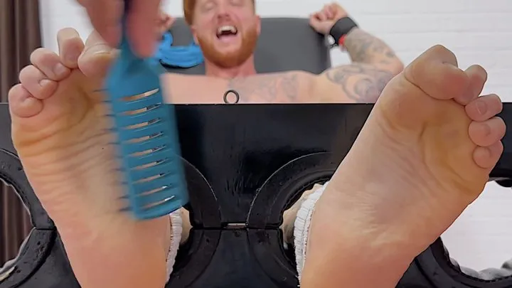 Male 4 Male Tickling  Foot Worship - Ticklish Ginger AnthonyG Tickled Crazy