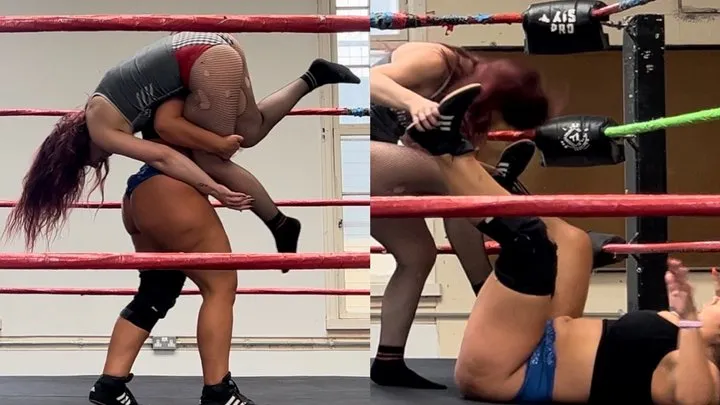 Nadia Sapphire - Nadia sapphire vs Luna, low blows and atomic drops