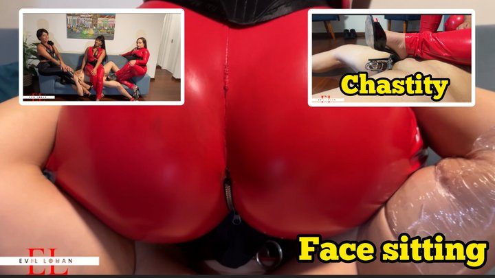 Evillohan - Three goddesses doing face sitting and tease & denial (MP4 HD 1080p)
