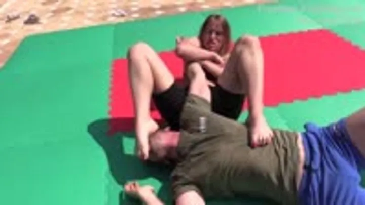 German Goddess Femdom Fighting - Sweet Aura - Lighten a Fire on the Mats