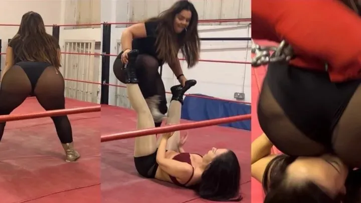 Power Girls Pro Wrestling - Body scissors, slams, low blows and stink faces