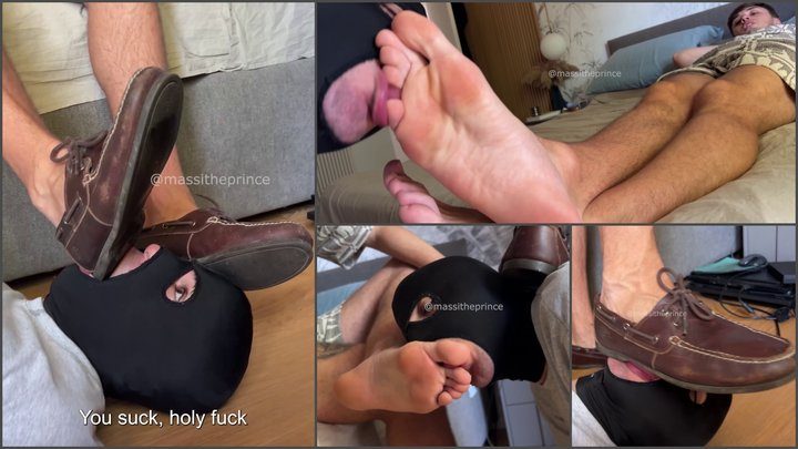 Massitheprince - Lick the spoiled guy's boat shoes and feet clean