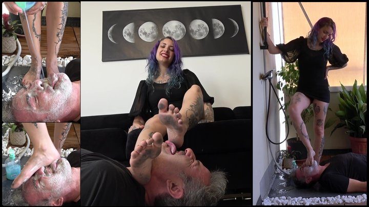 Lilli Bayle Domination Lifestyle - LILLI BAYLE - You must learn how to clean my feet! - Dirty feet licking, spitting - Final with SOAP on tongue (CRAZY INSANE CLIP!)