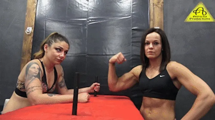 Antschas Wrestling And Fetish Store - Armwrestling Kim vs Michela