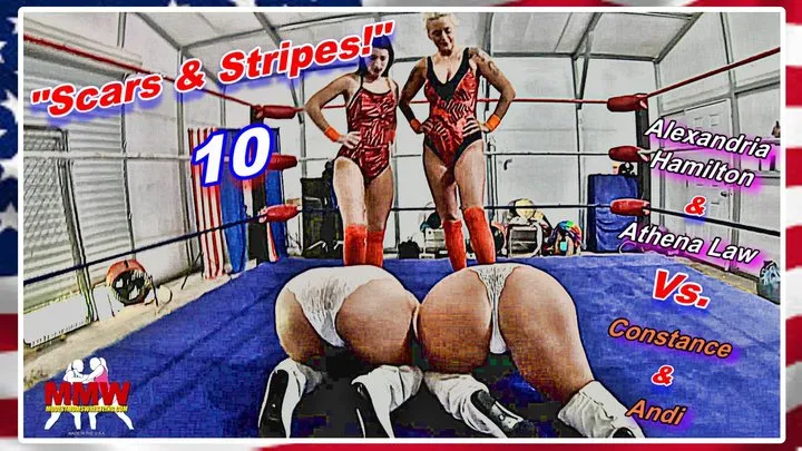 Modest Moms Wrestling - Scars and Stripes! 10