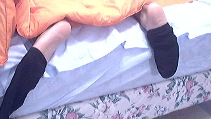 Malefootflava 23339 Clip Store - Malefootflava share hot stud's bedroom soles with dark sheer socks getting pull off feet