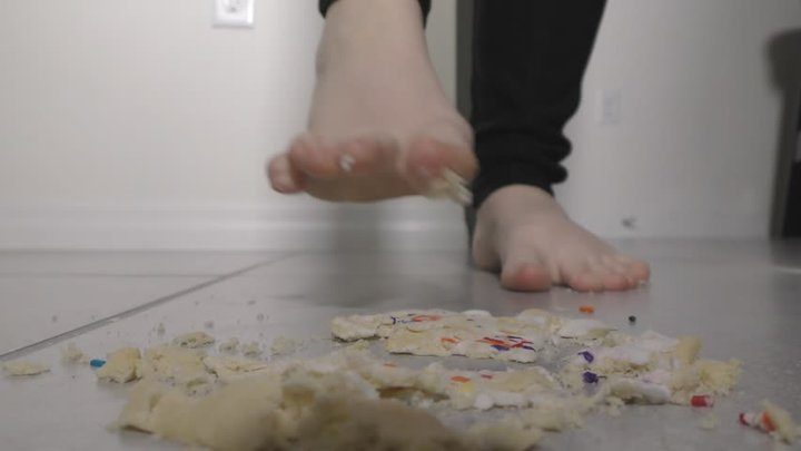 Quiet Bunny - Crushing a cookie with my feet!