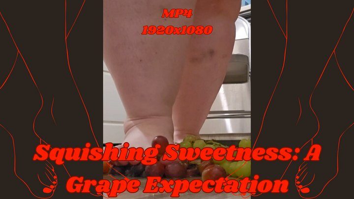 Ssbbw Rachetrach - Squishing Sweetness: A Grape Expectation with SSBBW Rachel and Her Cute BBW Feet MP4 1920x1080