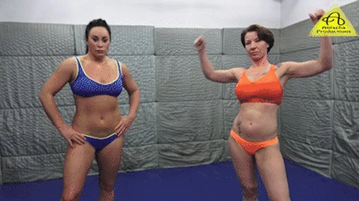 Antschas Wrestling And Fetish Store - Marina Redstar vs Zsuzsa female competitive wrestling match