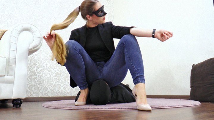 Boss Girls - Lady Nora - Jeans facesitting for my shoeshine boy - small version