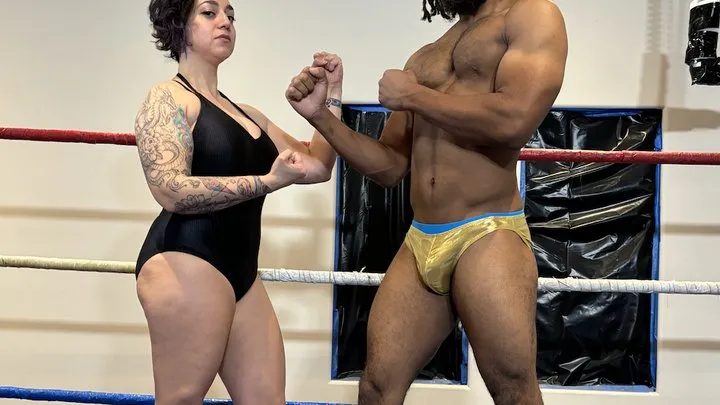 Pandemic Pro Wrestling - Sharon Destroys Jag's Abs - Femdom