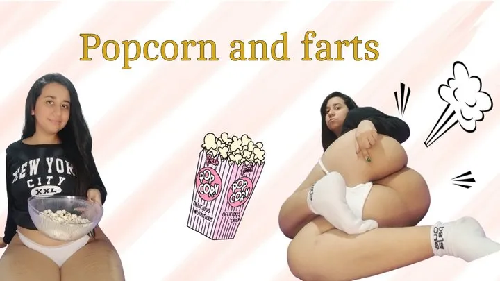 Candygiirl - Piggy girlfriend eats all the popcorn and farts a lot