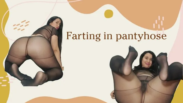 Candygiirl - Black pantyhose get stinky with farts