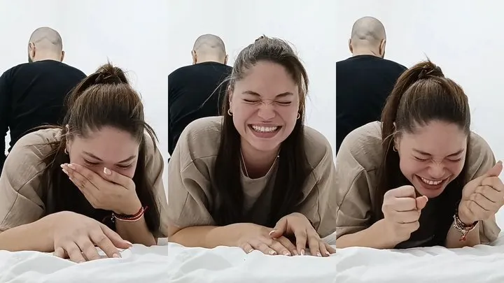 Muertas De Risa - Stacy laughing too much (only face camera, not feet)