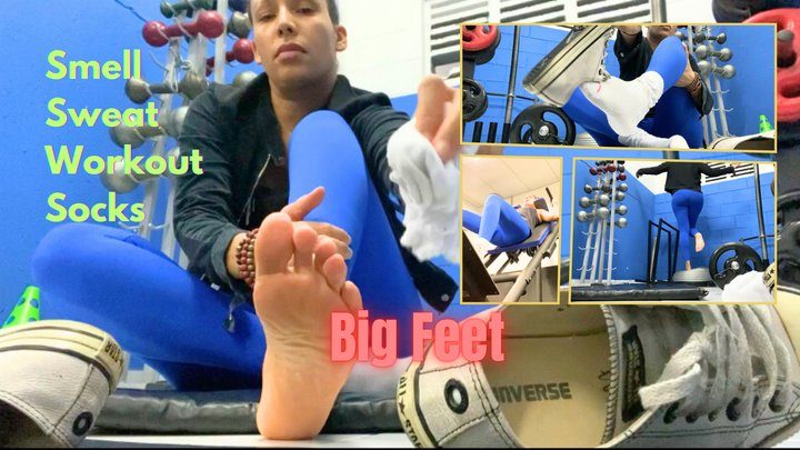 Mistress V Black - Now look at my huge feet and my sweaty socks