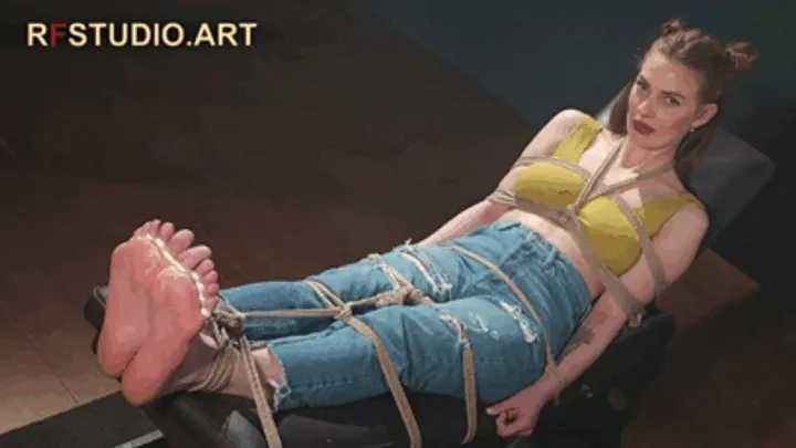 Rf Studio Production - Brittany Strapped to the Bench Barefoot Part 2 – Foot Tickling After Bastinado (UHD 4K MP4)