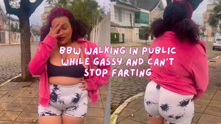 Cutiepiie Chubby - BBW Walking in public while gassy and can't stop farting