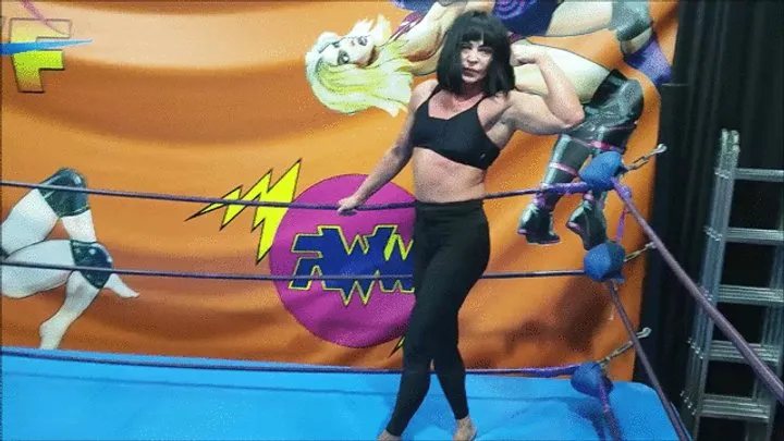 The Wrestling Amazons - Short mixed match by female bodybuilder