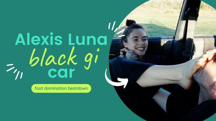 Martial Fetish - Alexis Luna black gi car foot domination