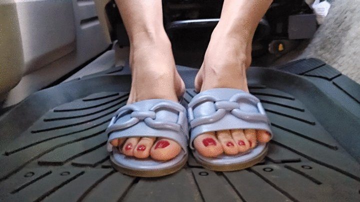 Foot Fetish Paradise - Milah Arches Arcos Viajeros 9 Flat Blue Sandals
