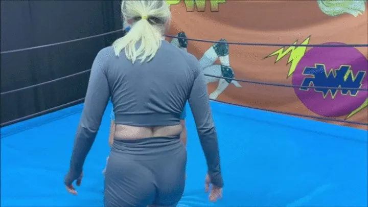 The Wrestling Amazons - Blonde fem wrestler wrestles competitively